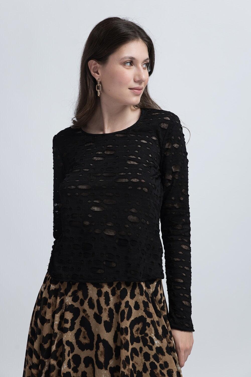 Bluză cu Model Perforat